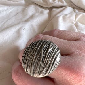 Adjustable “stretchy” silver ring